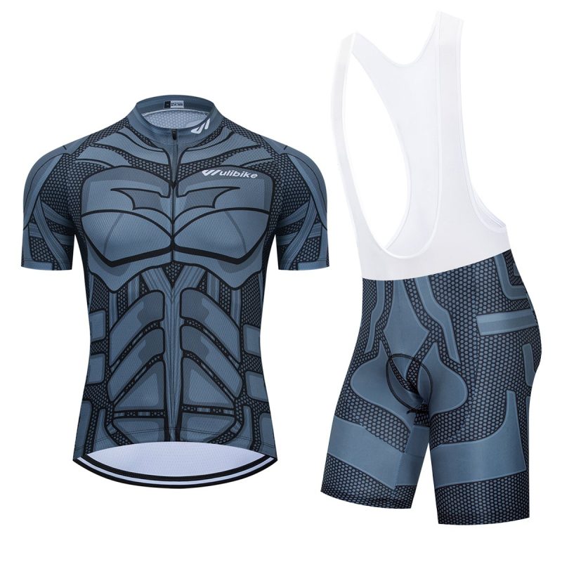Batman-inspired-mens-cycling-kit-short-sleeve-front