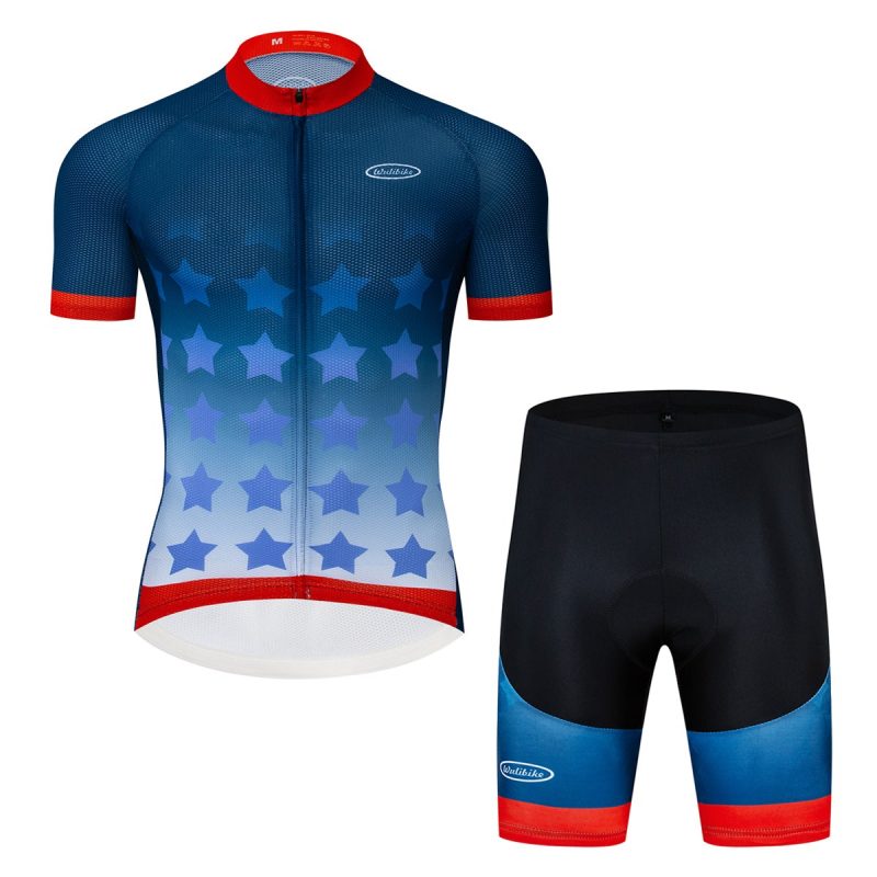 USA Flag Stars Cycling Jersey Kit