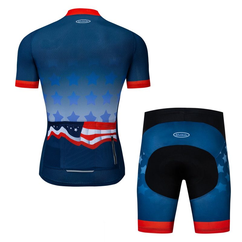 USA Flag Stars Cycling Jersey Kit - Image 2