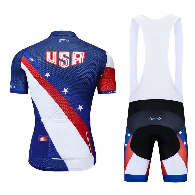 Men bibs Cycling Kit USA Flag - Image 2
