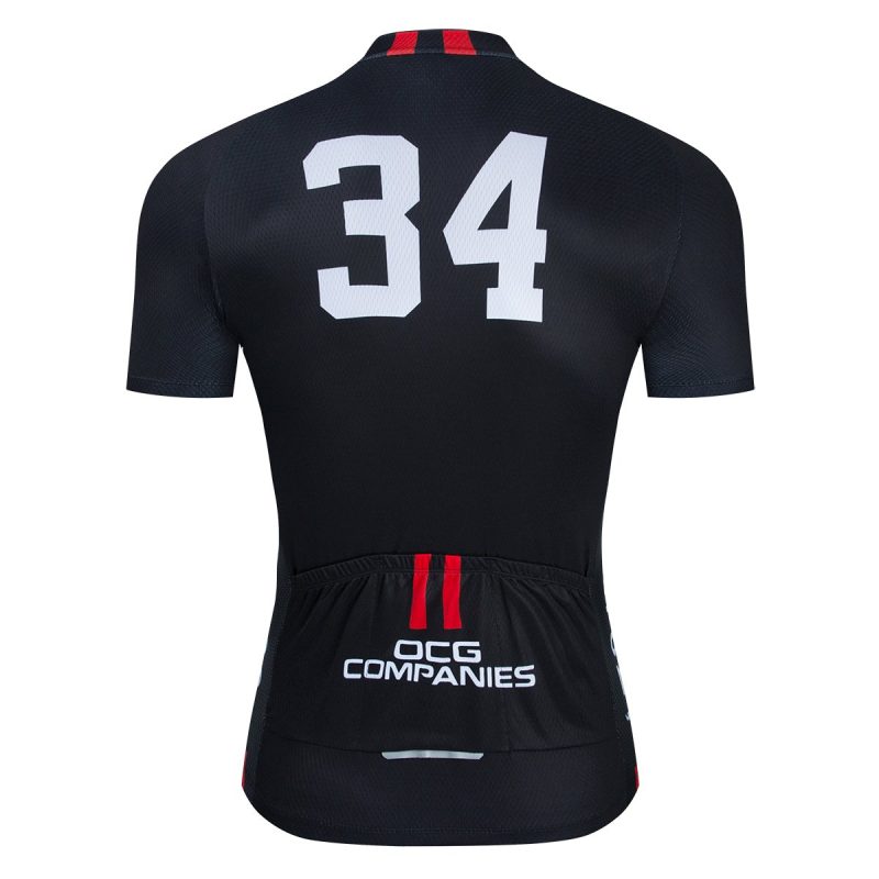 Cutters No.34 Bicycle Shirts Jersey for Men's Sleeve Short Black - Image 2