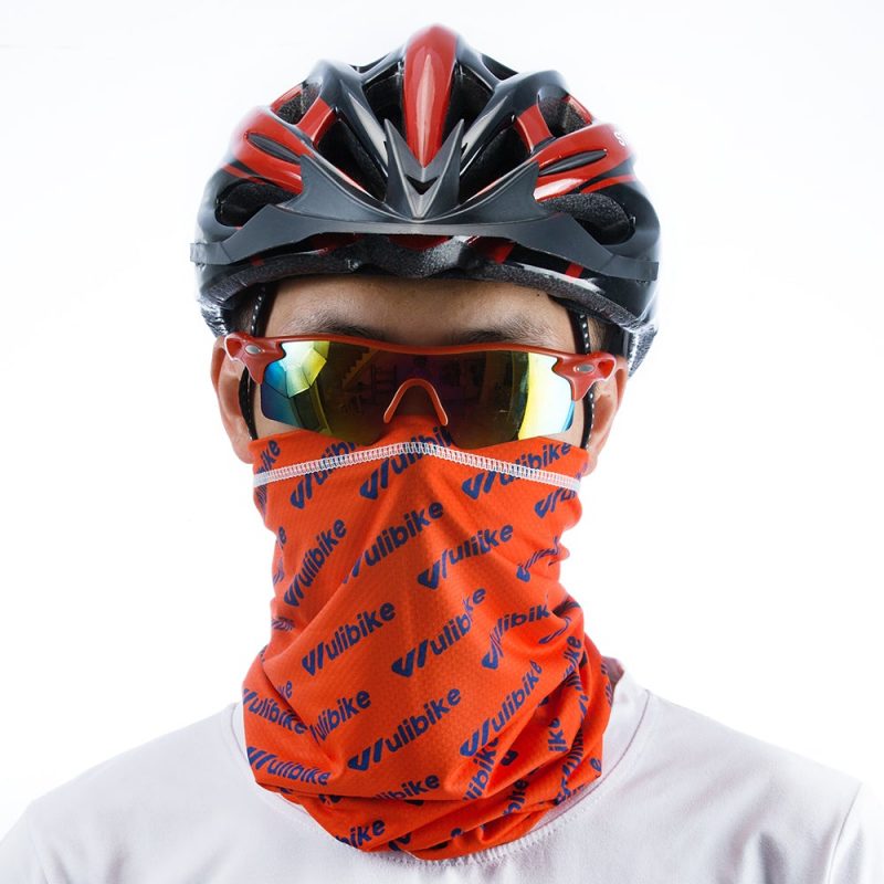 Multi-Purpose Bandanas Orange Wulibike Big Logo - Image 6