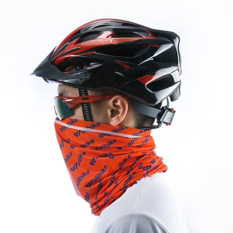 Multi-Purpose Bandanas Orange Wulibike Big Logo - Image 7
