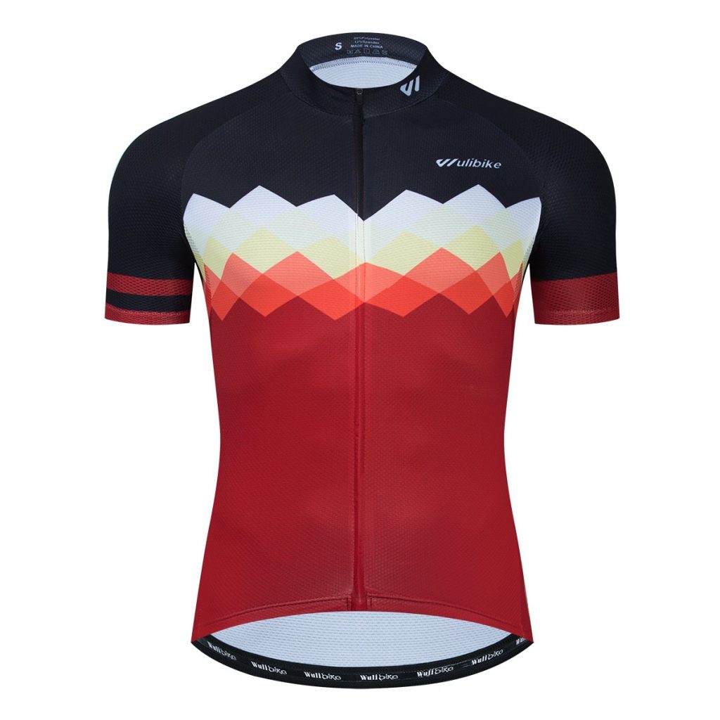Retro Cycle Jersey Goji Berry