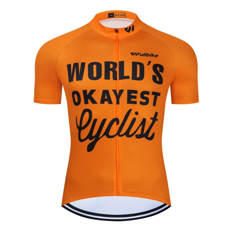 Cycling Jersey Orange/Slogan