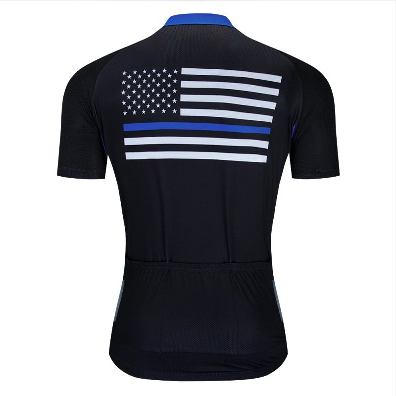 Cycle Jersey USA Flag Blue - Image 2