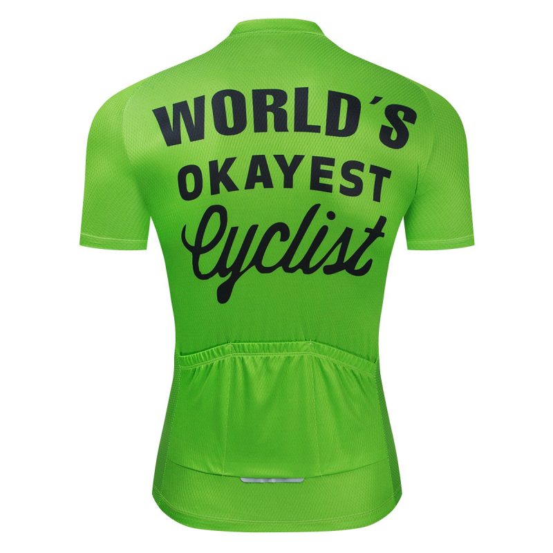 Cycling Jersey Green/Slogan - Image 2
