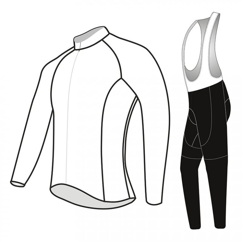 Custom Long Sleeves Jersey + Bib Tights Set