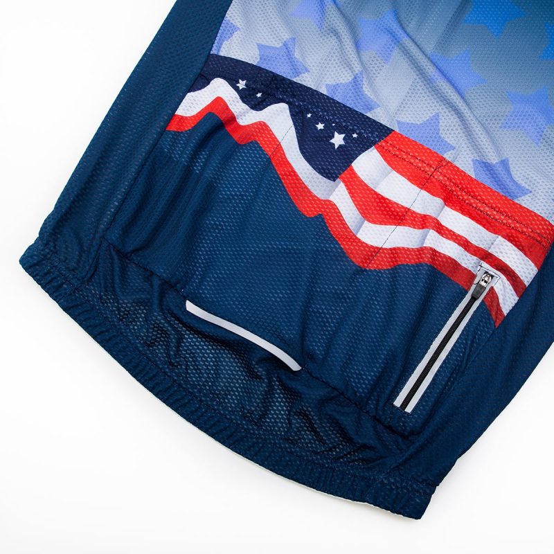 USA Flag Stars Cycling Jersey Kit - Image 4