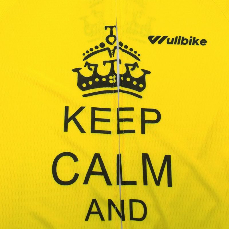 Cycling Jersey Yellow/Slogan - Image 4