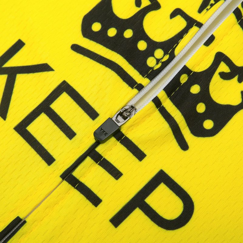 Cycling Jersey Yellow/Slogan - Image 5