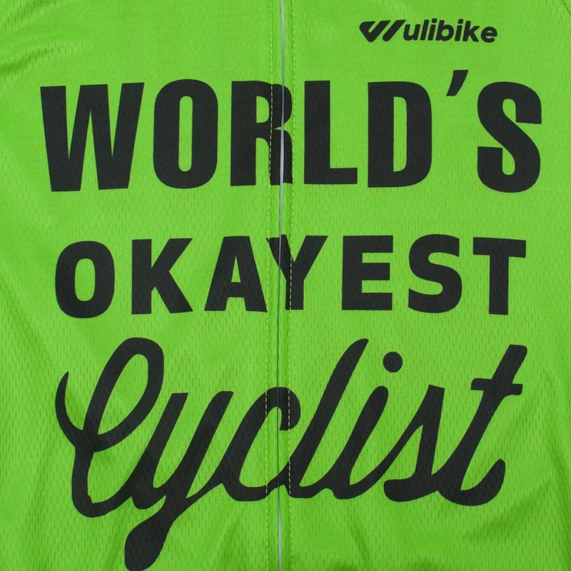 Cycling Jersey Green/Slogan - Image 4