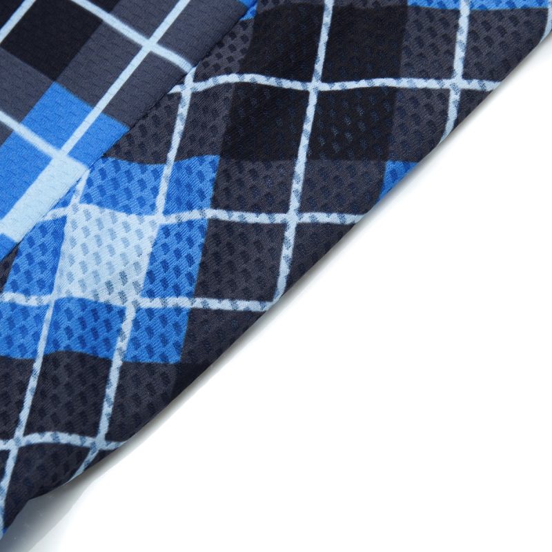 Retro Cycle Jersey Classic Plaid Blue - Image 8