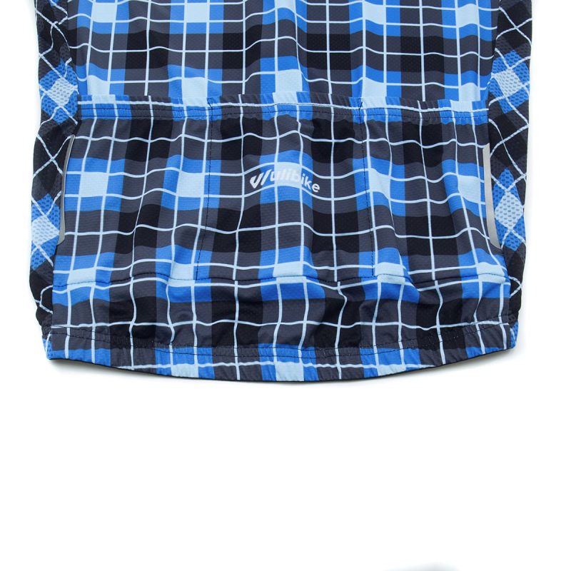 Retro Cycle Jersey Classic Plaid Blue - Image 10