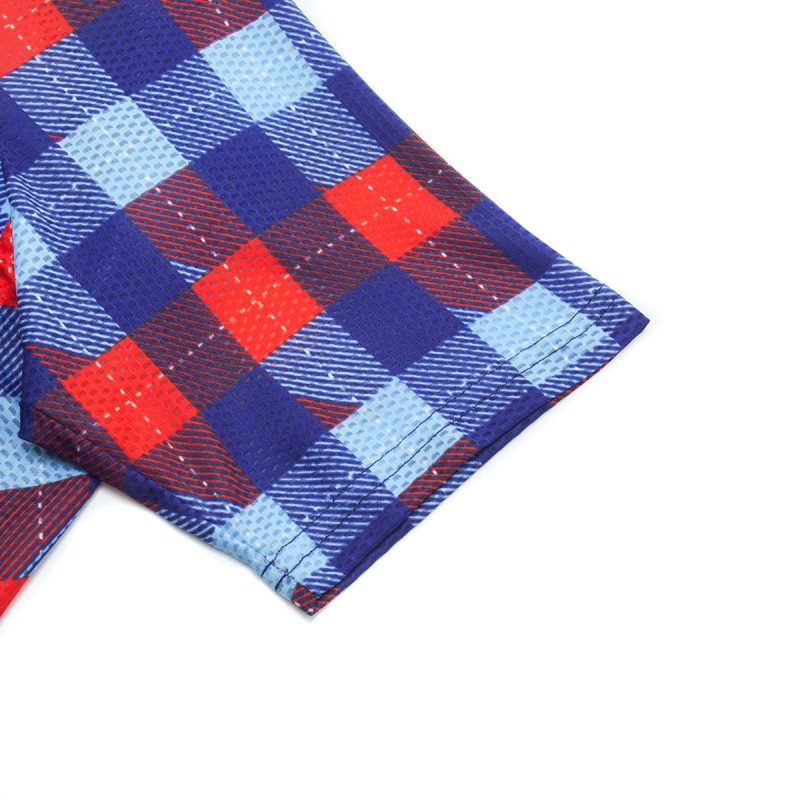Retro Cycle Jersey Classic Plaid Red - Image 7
