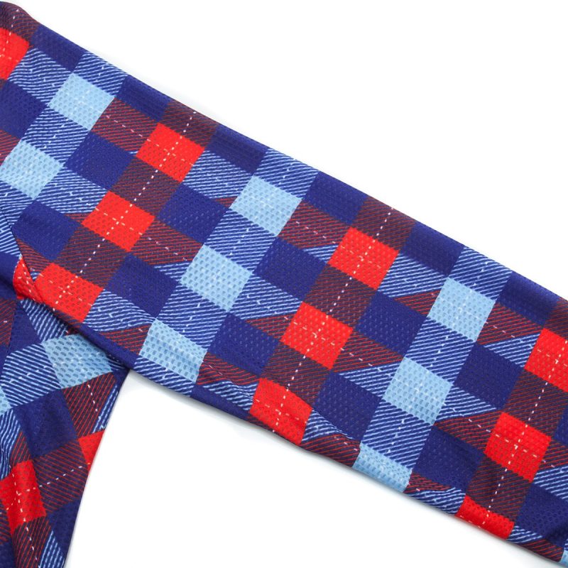 Retro Long Sleeve Jersey Red Classic Plaid - Image 7