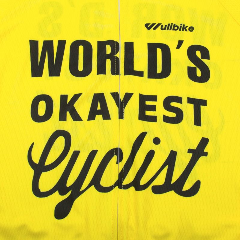 Cycling Jersey Yellow/Slogan - Image 4