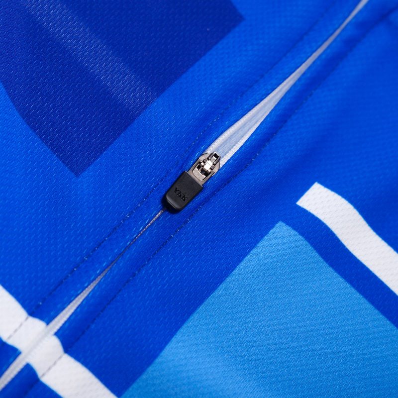 Simple Blue Cycling Jersey Long Sleeve - Image 6