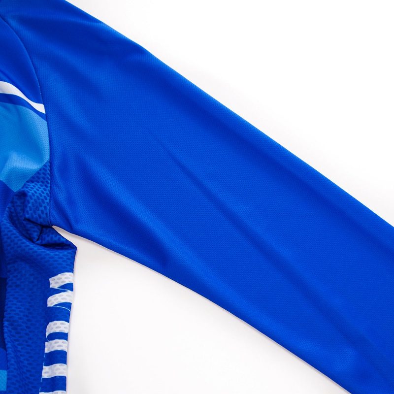 Simple Blue Cycling Jersey Long Sleeve - Image 7