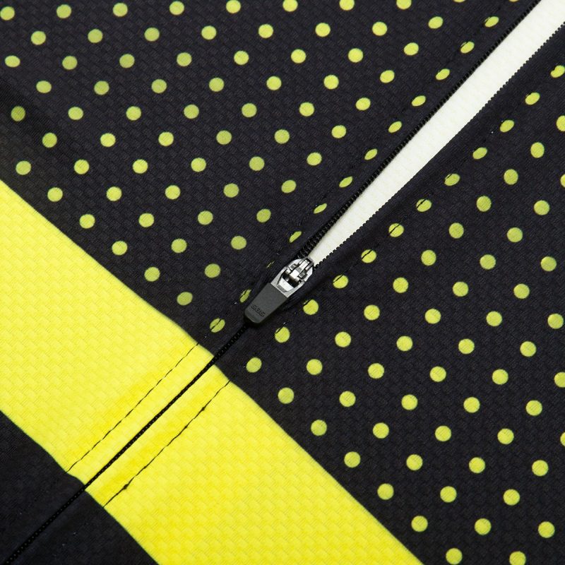 Cycling Kits Men Yellow Polka Dot - Image 8