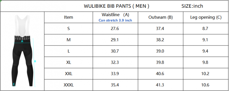 Men Cycling Bib Pants Skull - Image 3
