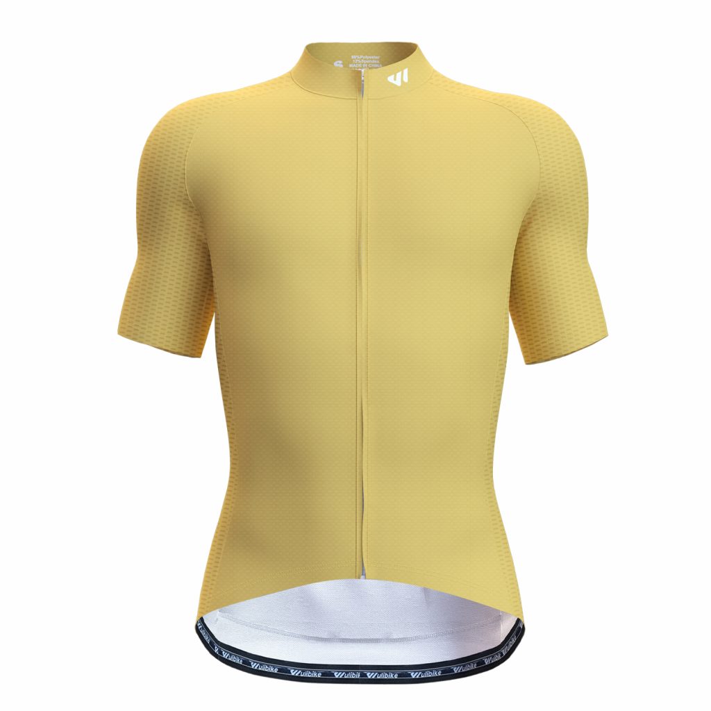 wulibike-men-bike-jersey-sleeve-short-sleeve-Goose Yellow M10081-front