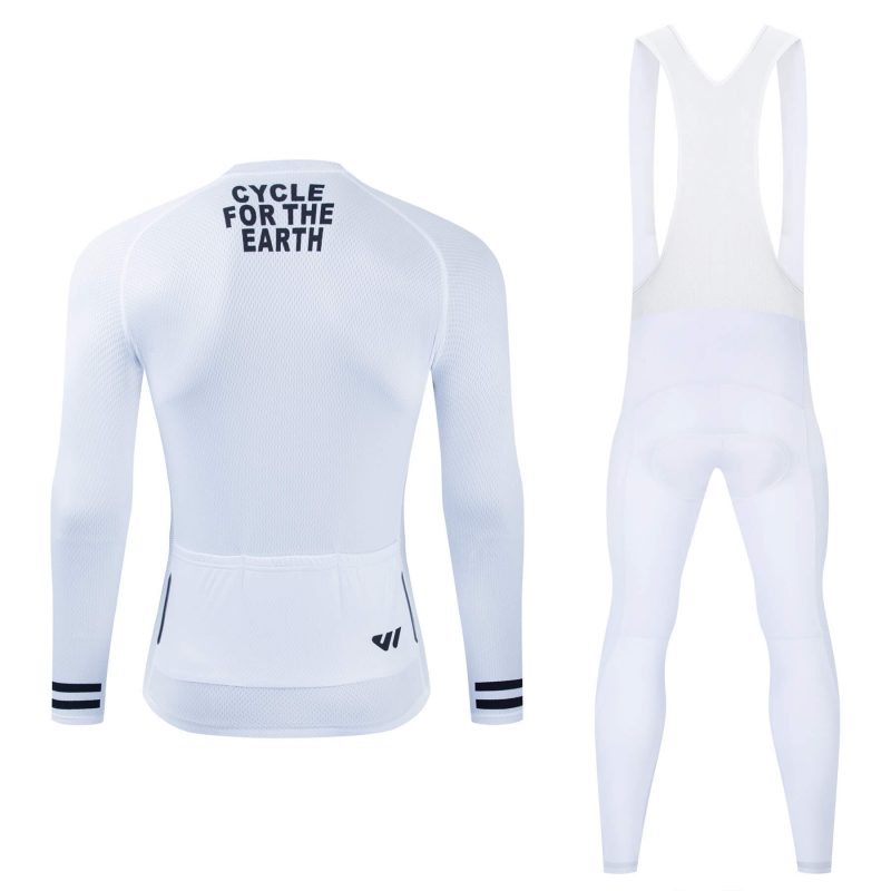 Cycling Kit Long Sleeve White - Image 2