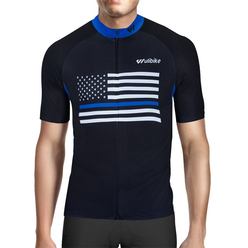 Cycle Jersey USA Flag Blue - Image 3
