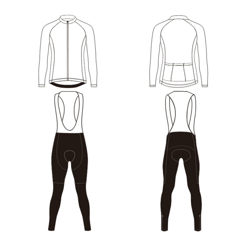Custom Long Sleeves Jersey + Bib Tights Set - Image 2