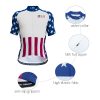 wulibike men usa flag cycling jersey short sleeve M10013-details