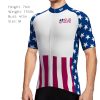 wulibike men usa flag cycling jersey short sleeve M10013-model show