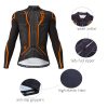 wulibike men's TRON long sleeve cycling jersey orange 3133-deta