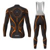 wulibike men's TRON long sleeve cycling kit orange 3133+3169-back