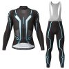 wulibike men's TRON long sleeve cycling kit orange 3134+3170-front