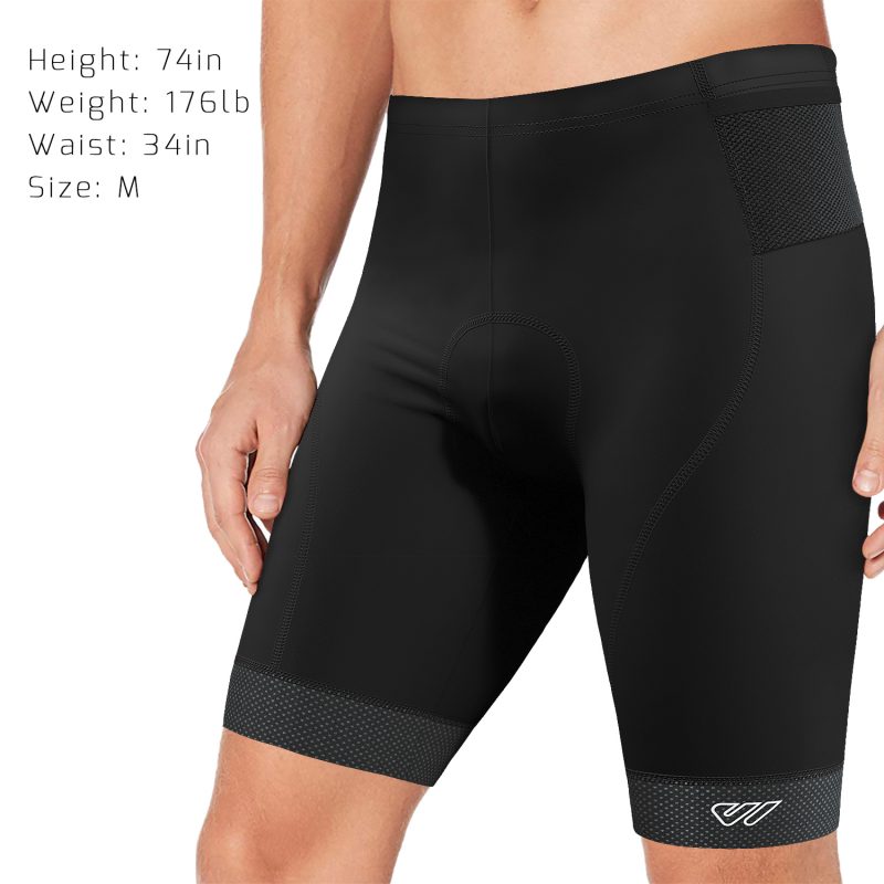 wulibike men's bike shorts black M2001-model show