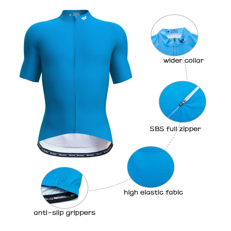 wulibike mens cycling jersey short sleeve brilliant blue M1004-data