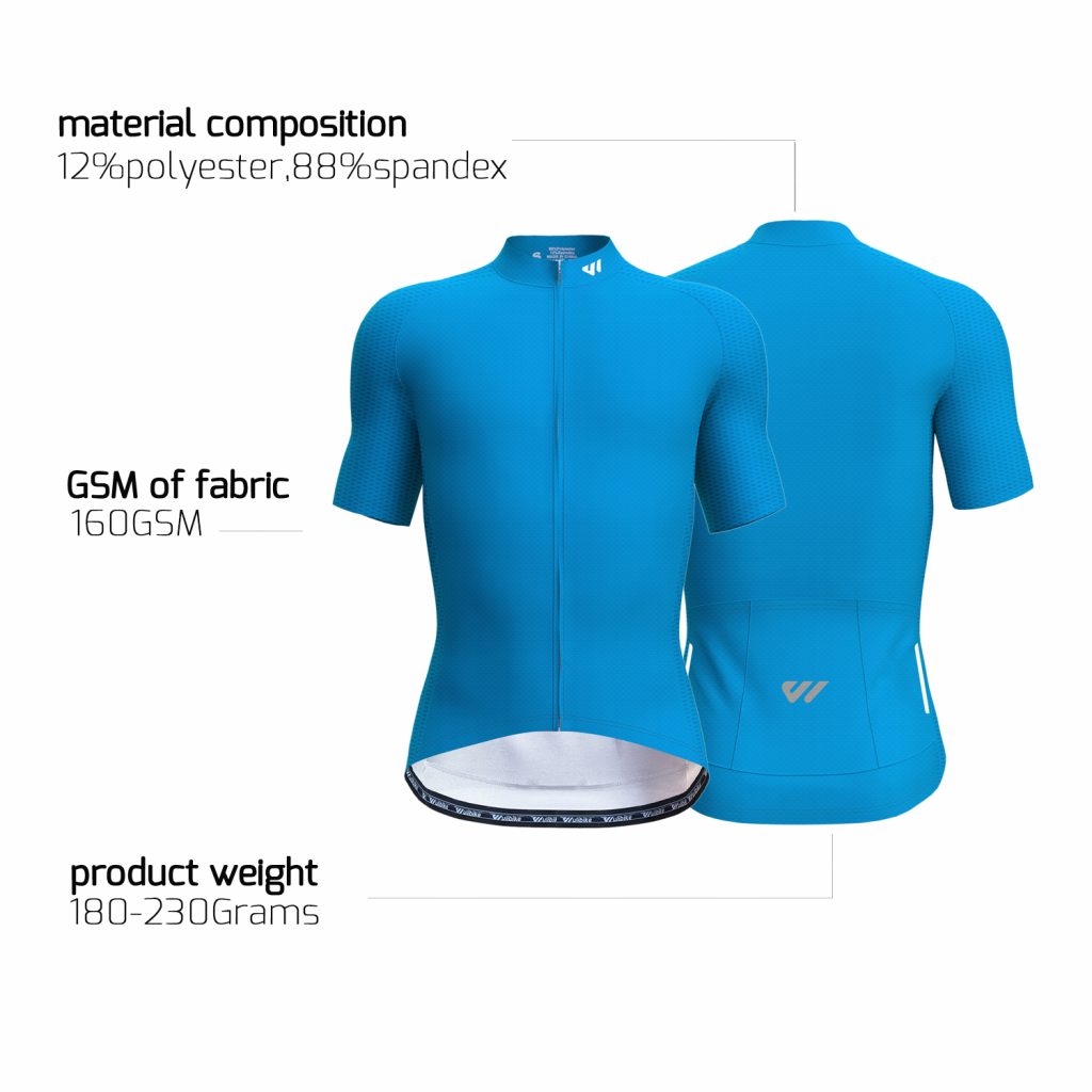 wulibike mens cycling jersey short sleeve brilliant blue M1004-data
