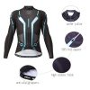 wulibike men's cycling long sleeve jersey TRON blue 3134-details