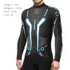 wulibike men's cycling long sleeve jersey TRON blue 3134-model show