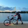 wulibike men's cycling long sleeve jersey blue TRON 3134-live view