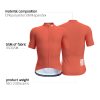 wulibike mens short sleeve bike jersey Living Coral M10080-deta