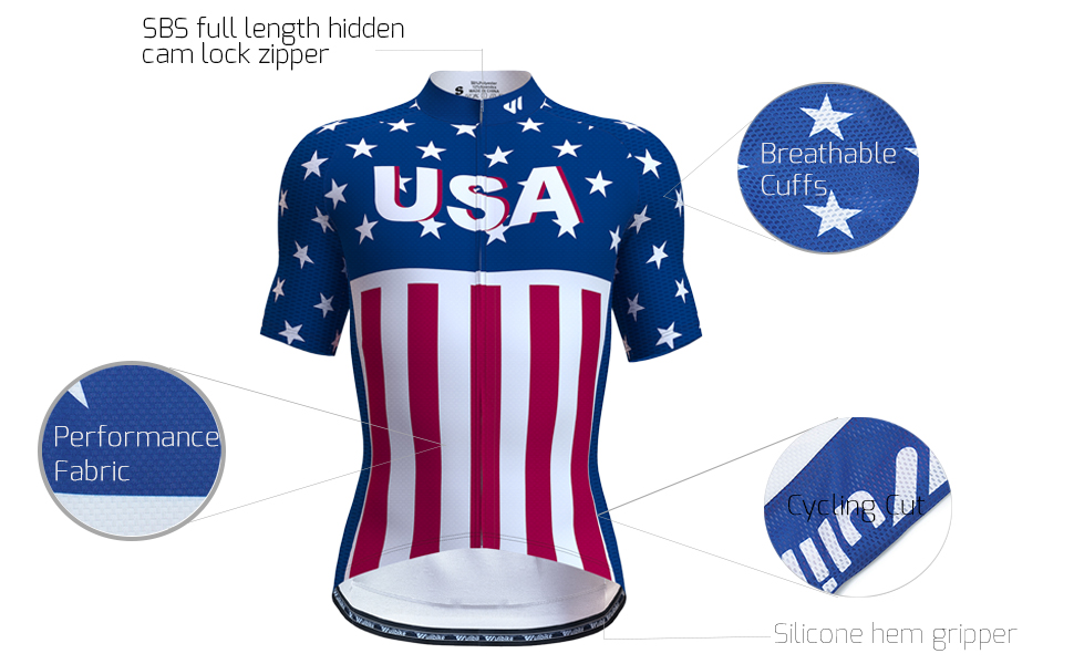 wulibike usa flag cycling jersey men's M10021-description1