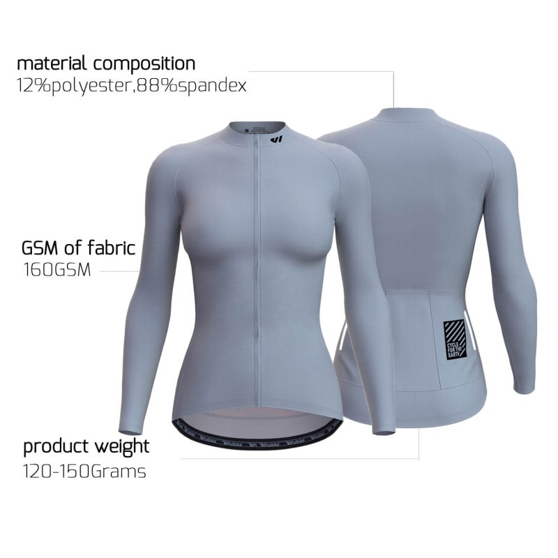 Women Long Jersey Neutral Gray - Image 3