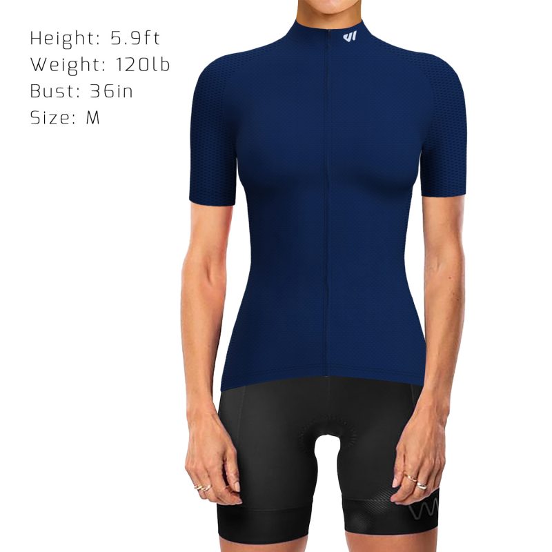wulibike women's short sleeve jersey Sodalite Blue W1006-moder show