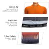 wulibike women's long sleeve cycling jersey gradient orange W1020-details