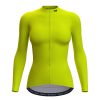 wulibike long sleeve cycling jersey womens solid W1017-Front
