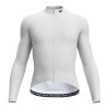 wulibike men cycling jersey long sleeve Lily White M10092 front