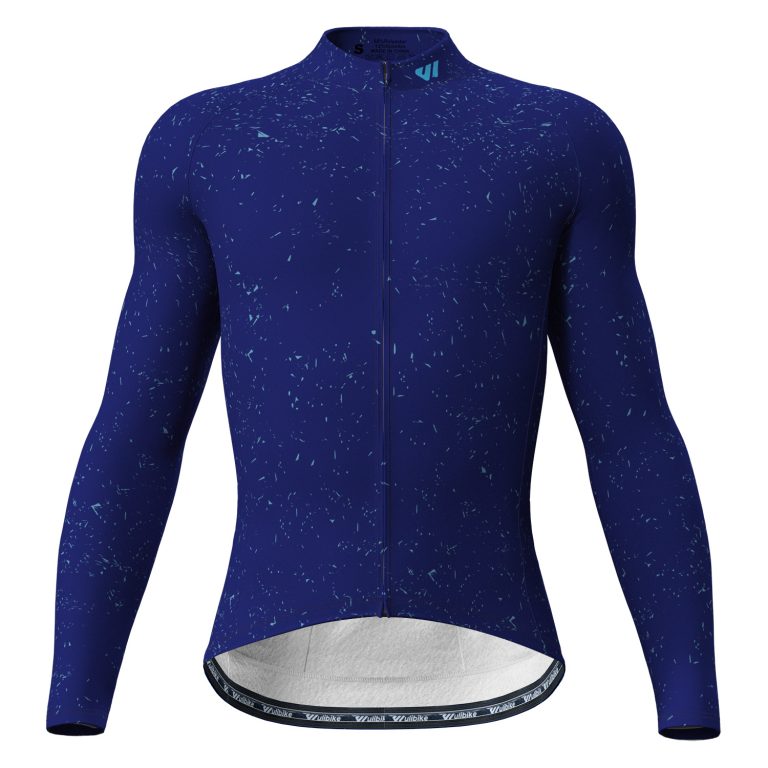 wulibike men's long sleeve thermal cycling jersey M10023-tFront