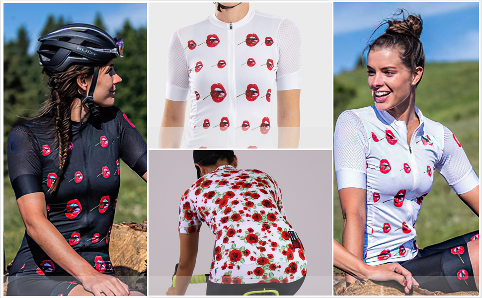 wulibike short sleeve jersey Cherry Mouth Couple Women W1012-description3