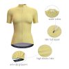 wulibike women short sleeve bike jersey Goose Yellow W1009-details